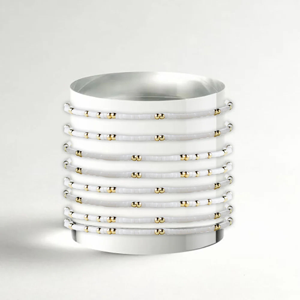 Confetti Beaded Bangle Bracelet 