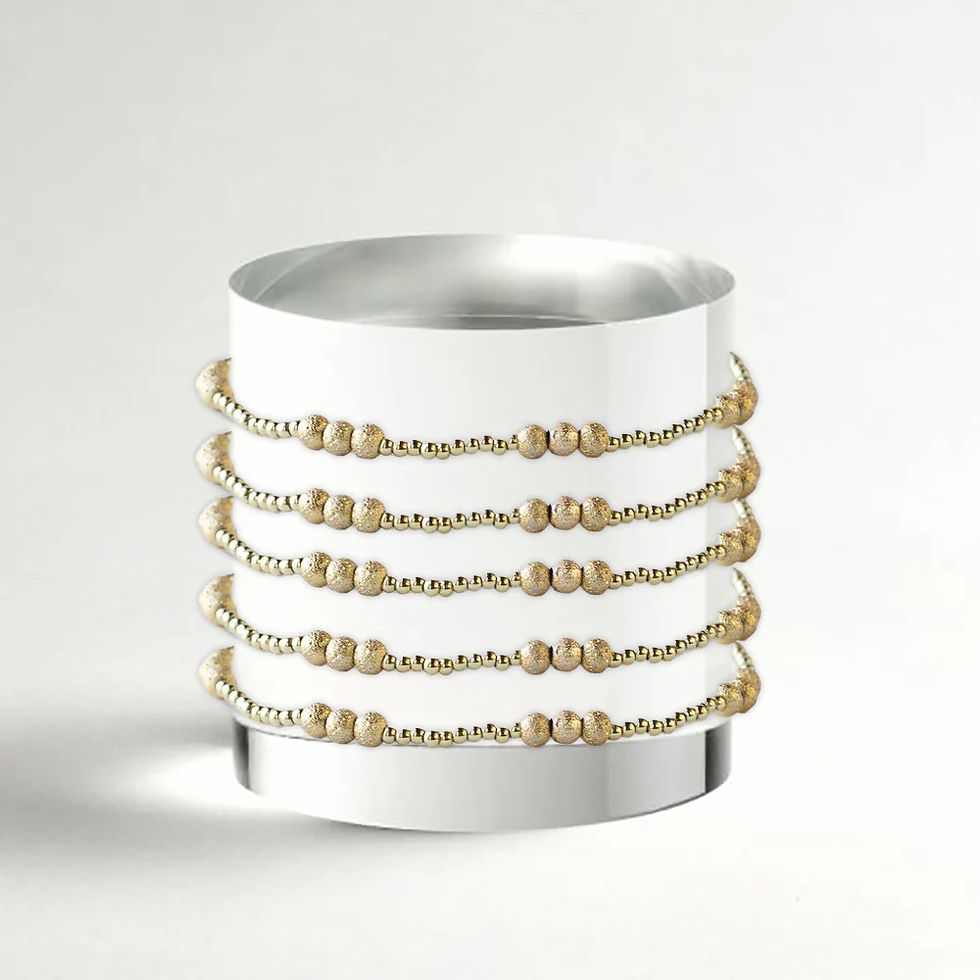 Thumbnail: Gilded Trio Beaded Bracelet