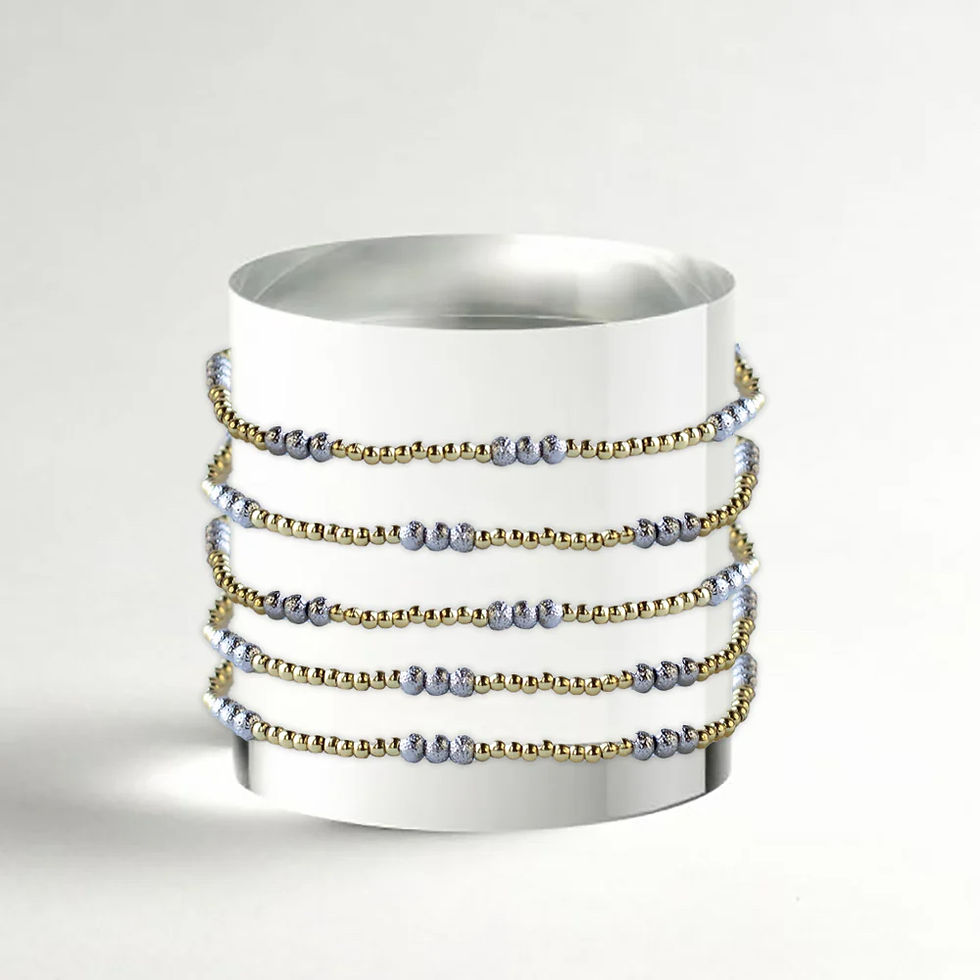 Thumbnail: Gilded Trio Beaded Bracelet