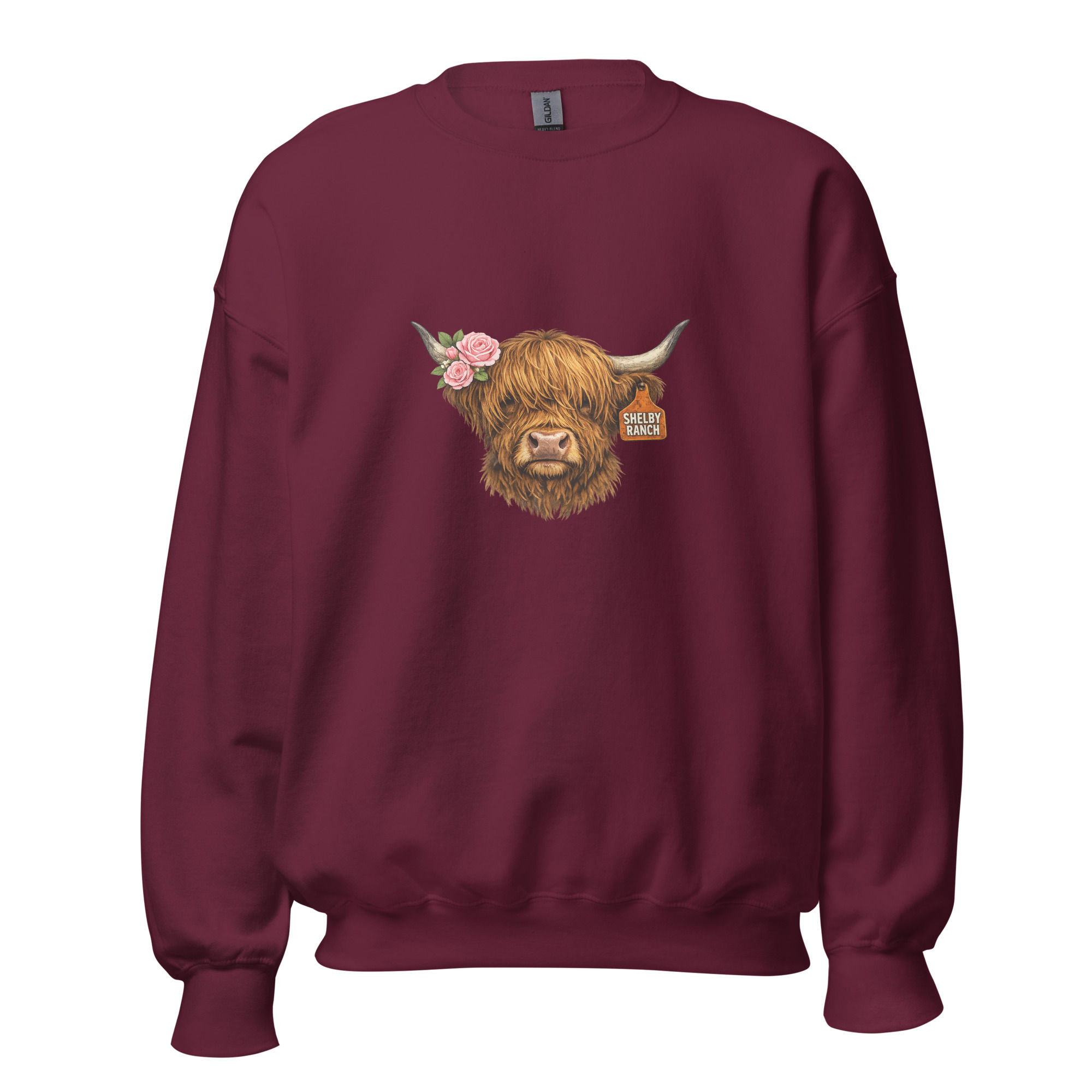 Blondie The Highland Cow Valentine Crew Neck