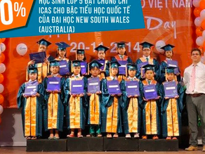 100% HỌC SINH THAM GIA KỲ THI ICAS ĐẠT KẾT QUẢ XUẤT SẮC