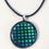 Thumbnail: Classic Plaid Dichroic Glass Necklace