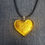 Thumbnail: Shine Bright Yellow Dichroic Glass Heart Necklace