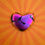 Thumbnail: Pink & Purple Dichroic Glass Pocket Heart