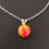 Thumbnail: Red & Orange Speckled Dot Necklace