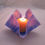 Thumbnail: Swirling Blue Purple Glass Candleholder