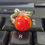 Thumbnail: Red and Orange Speckled Glass Ring