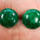 Thumbnail: Elegant Emerald Green Glass Dot Earrings