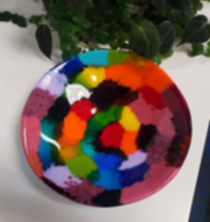 Swirled Rainbow Glass Bowl