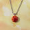 Thumbnail: Red & Orange Speckled Dot Necklace