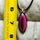 Thumbnail: Pink Marquise Shaped Dichroic Glass Necklace