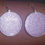 Thumbnail: Large Pinkish Purple Dichroic Glass Disc Earrings