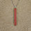 Thumbnail: Elegant Red/Orange Rectangular Necklace