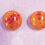 Thumbnail: Speckled Red and Orange Glass Posts,
