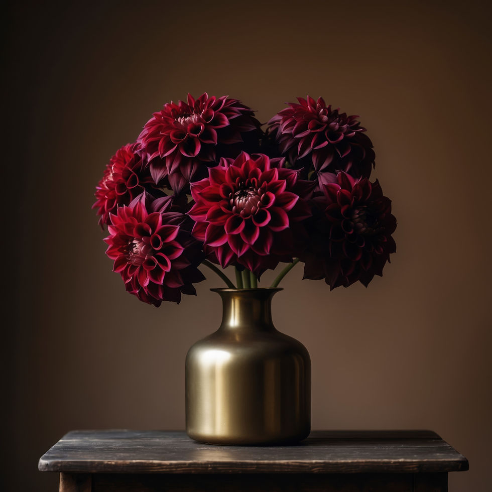 Crimson Dahlias for Your Halloween Home Décor
