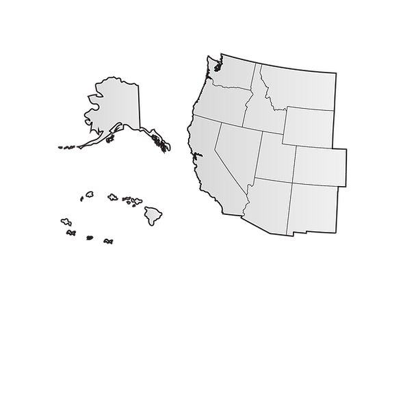 map of Western US