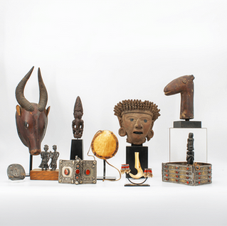 Diorama vente aux enchères "Objets de collection des cinq continents"