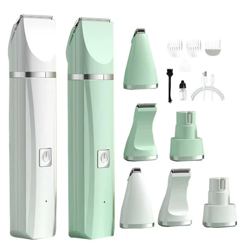 Professional 4-in-1 Electric Pet Grooming Kit | Rechargeable Dog & Cat Hair Clip