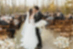Bride and Groom at White Sparrow Barn in Dallas, TX after their whimsical spring wedding ceremony