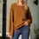 Thumbnail: CABLE KNIT LONG SLEEVE SWEATER