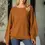 Thumbnail: CABLE KNIT LONG SLEEVE SWEATER