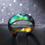 Thumbnail: MANGOSKY 6mm Wide Gay Pride Jewelry Rainbow ring with paw printing Wedding Rings