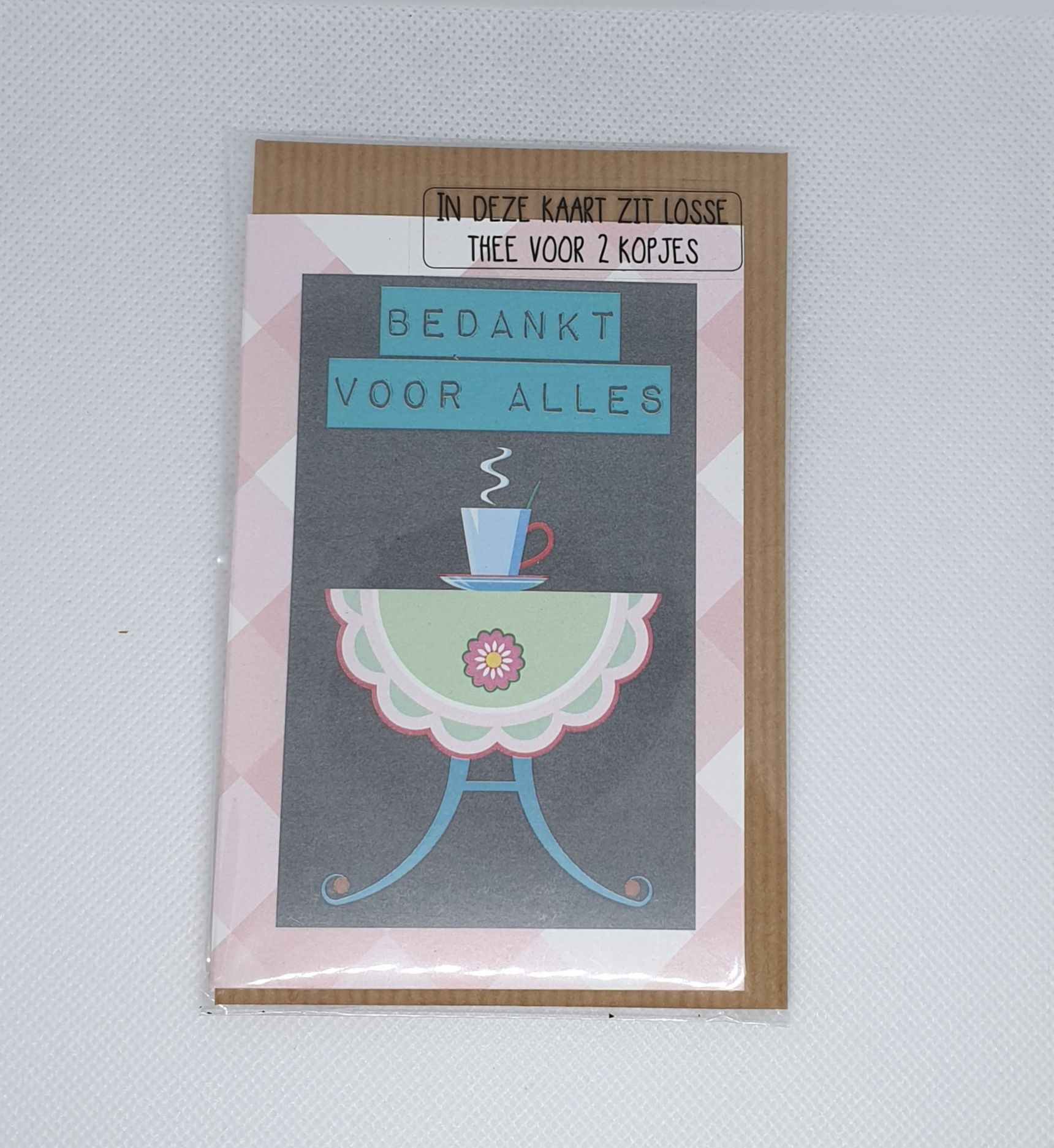 Kaart met thee ( bedankt voor alles)