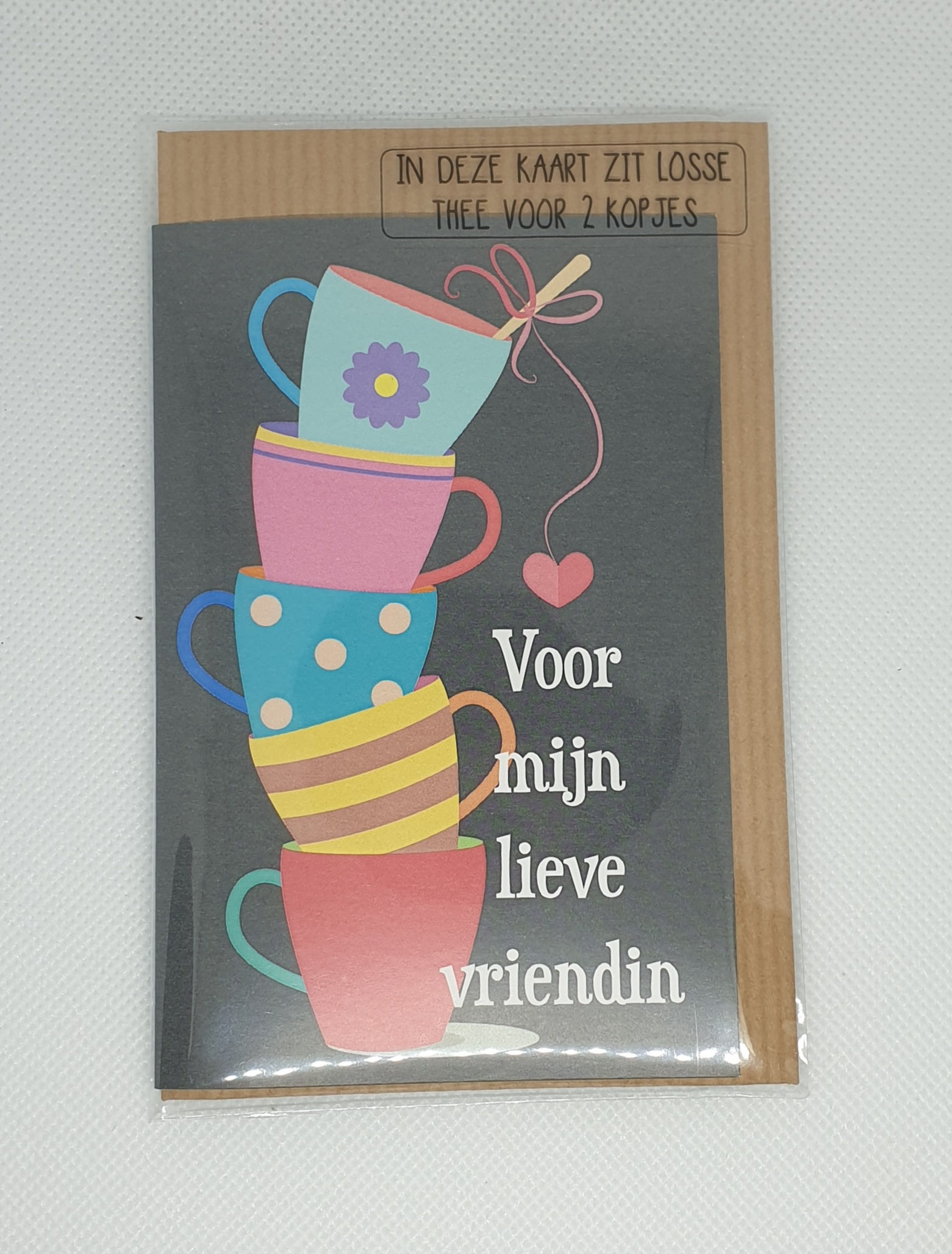 Thee in een kaartje( voor mijn lieve vriendin)