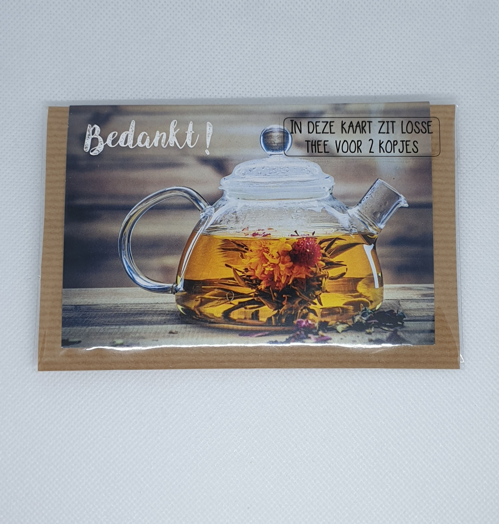 Kaart met thee ( bedankt)