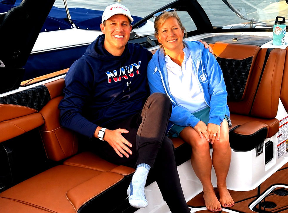 Gordon McDonald and Terri Streetman on Dan and Terri's boat.