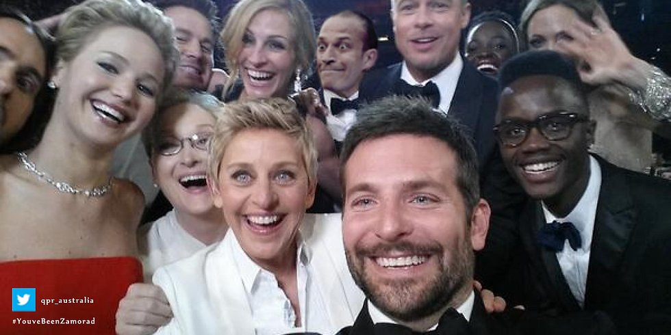 The Selfie Photobomb at the Emmys