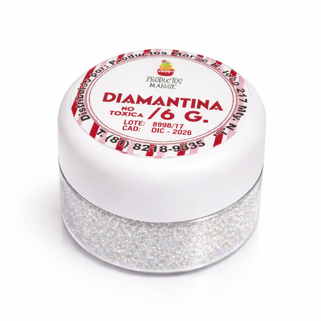 Diamantina Plata Holograma - 1pza