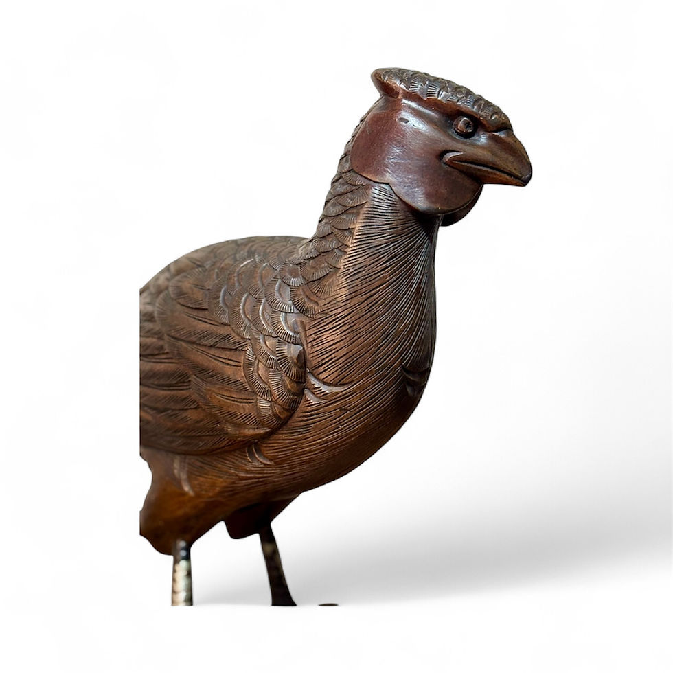 Miniatura: Figura de Faisán Circa 1.900.