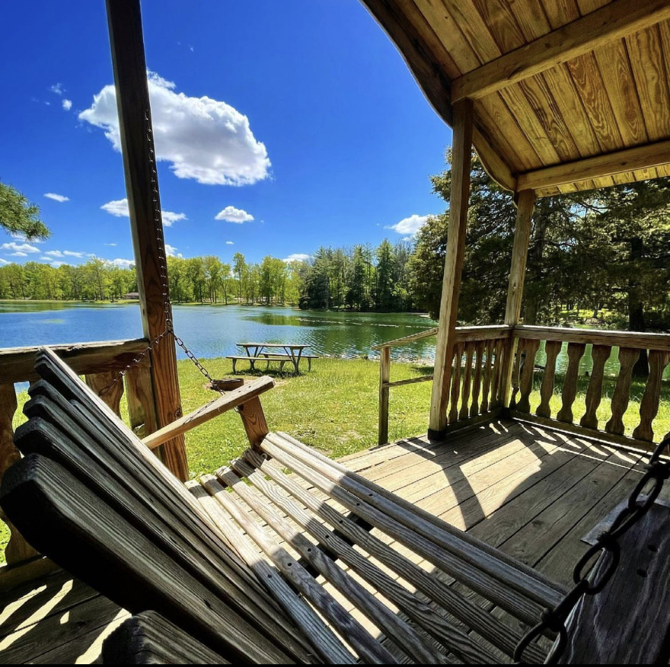 POV Shot from Cabin 1 looking over Lake Lucille