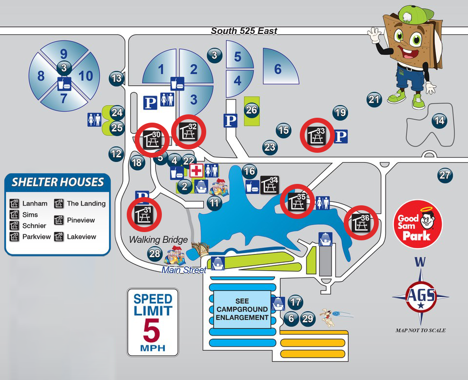 CERA Sports Park & Campground Shelter House Map
