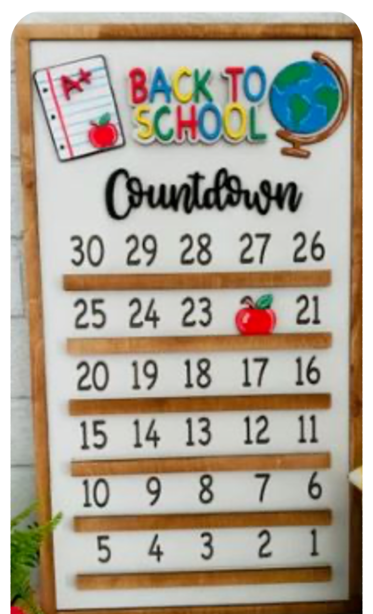 Back To School & School's Out Countdown - 3D- Sign | Gander Studio back-to-school-school-s-out-countdown-3d-sign-gander-studio
