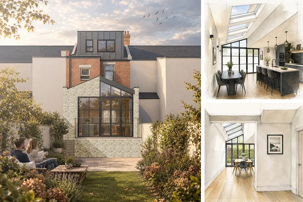 Rear extension and roof conversion in Whitley Bay