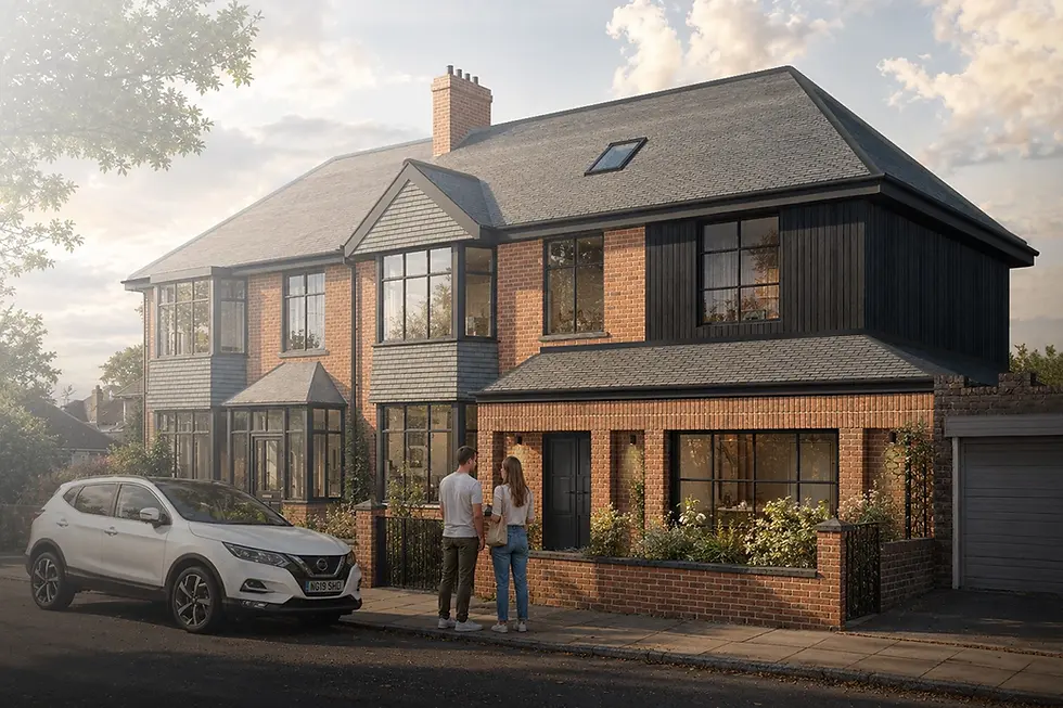 Modern front and side extension in North Shields