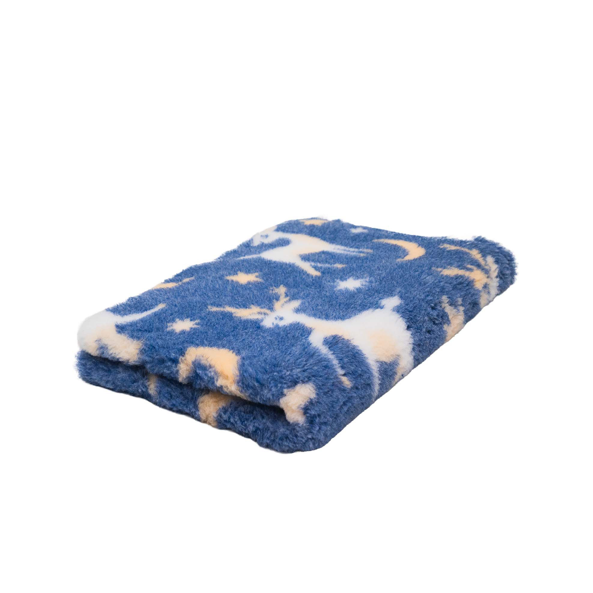 024 Vet bed Navy blue reindeers