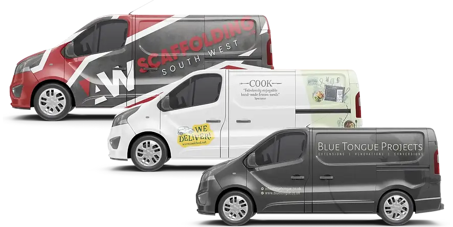 Van branding designed on a mockup by goodwin graphics