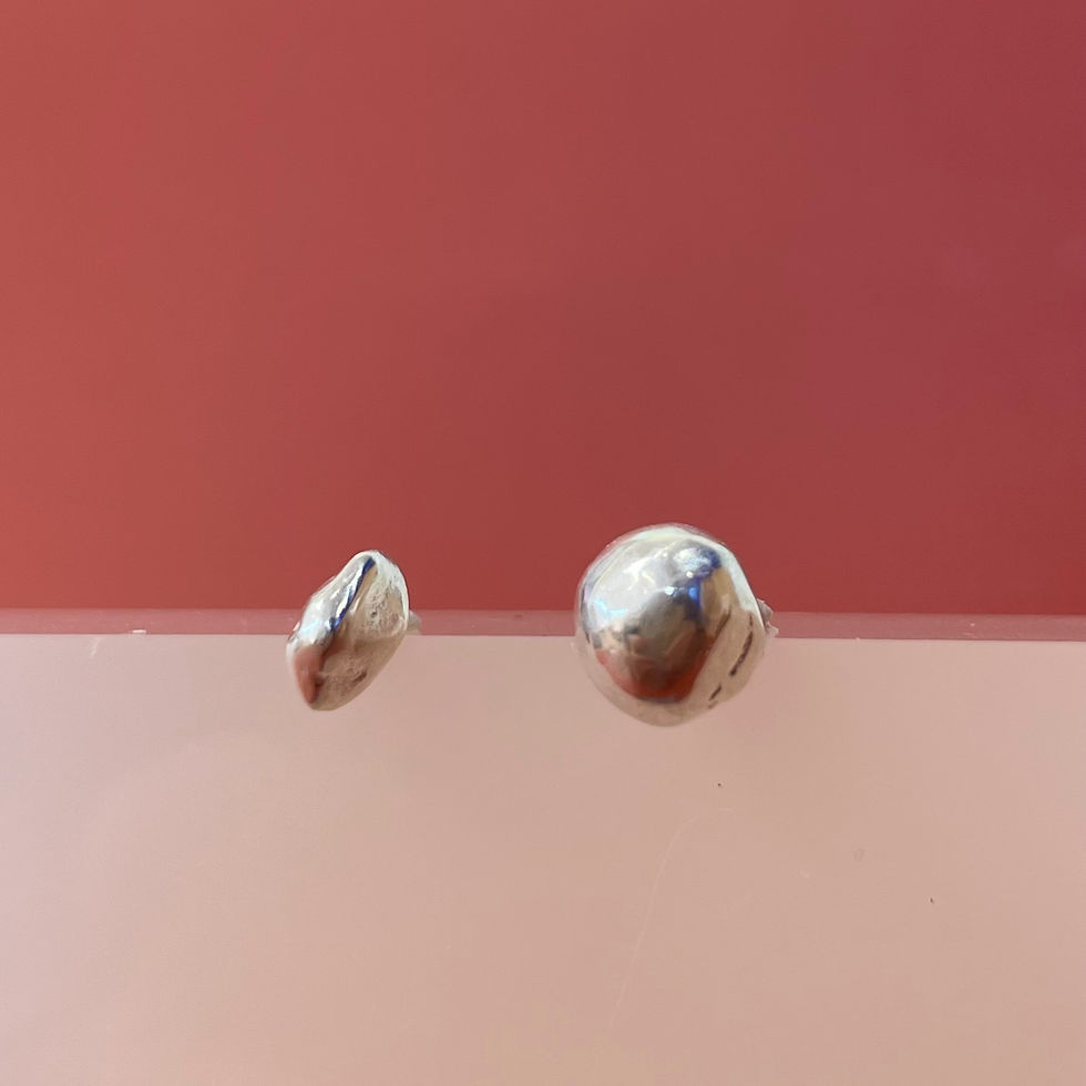 Thumbnail: Earrings "Silver Pebbles MEDIUM"