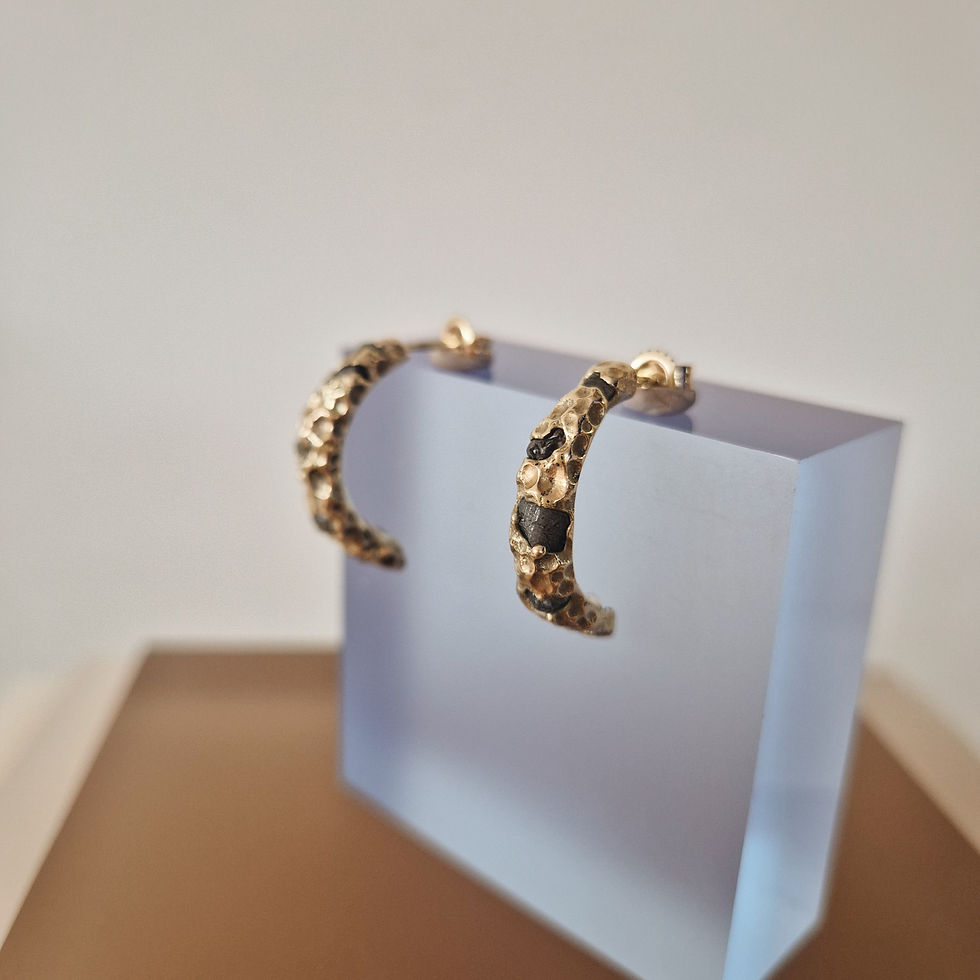 Thumbnail: Earrings "Rough Diamond Moon"
