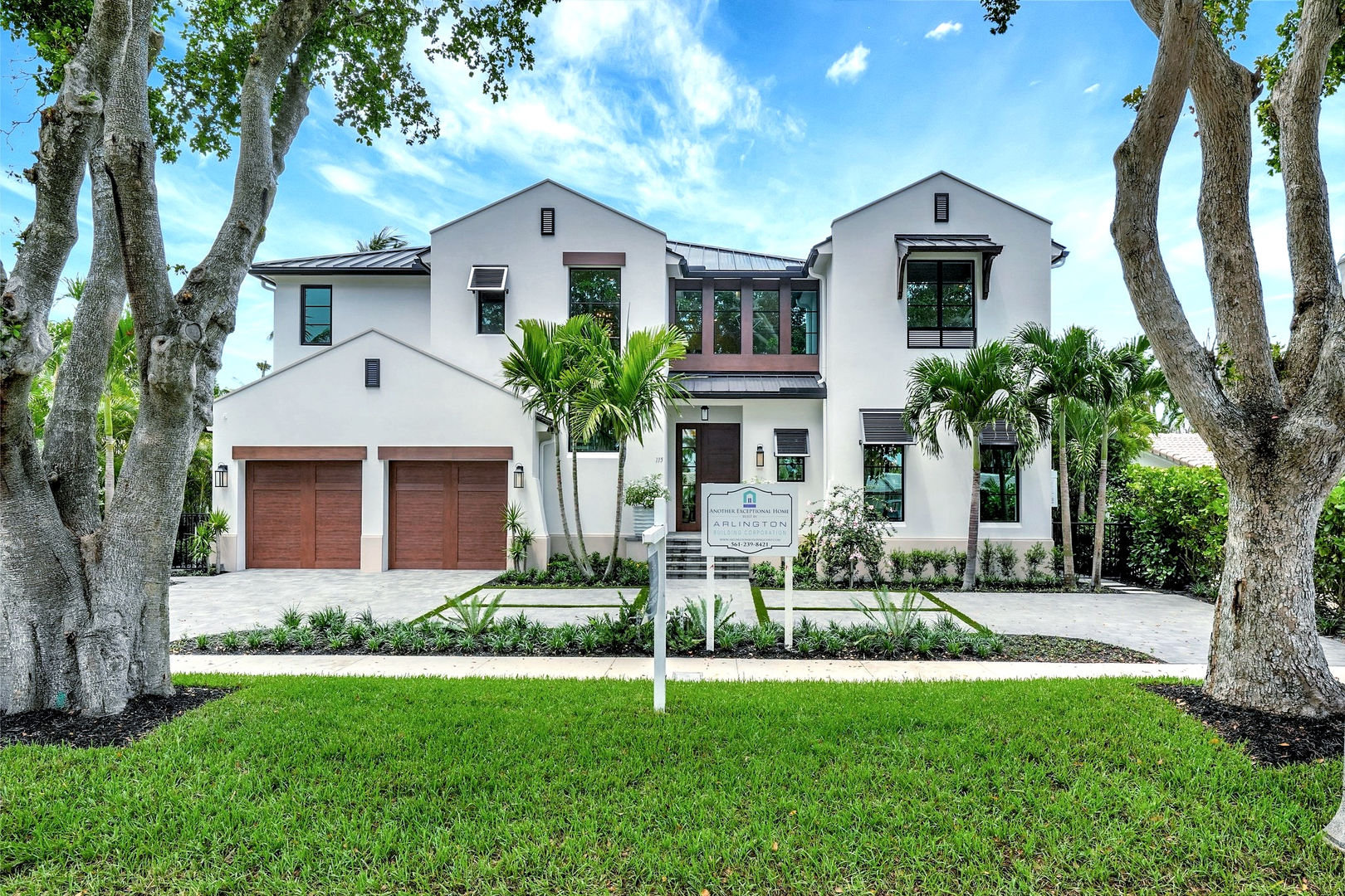 front elevation west palm beach custom luxury new residential home