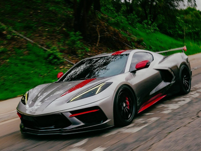 Our Custom Vertical Gradient on a Corvette