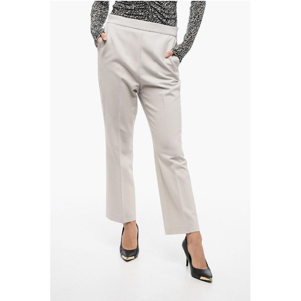 Fabiana Filippi Stretch Wool Pants with Straight-Fit