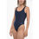 Thumbnail: Sporty & Rich Solid Color CARLA One-Piece Swimsuit with Contrasting Logo