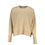 Thumbnail: Patrizia Pepe Chic Beige Crew Neck Sweater with Contrast Details