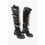 Thumbnail: Philipp Plein Leather Lace-up Boots with All-Over Studs 4.5cm