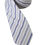 Thumbnail: Dolce & Gabbana White Blue Stripes Silk Adjustable Tie