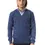 Thumbnail: Uominitaliani Blue Merino Wool Men Sweater
